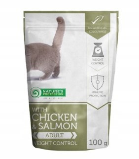 Nature's Protection Adult Cat "Weight control" Chicken & Salmon 100g