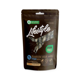 Nature's Protection Lifestyle Snacks Rawhide Stick with Fishskin 75g