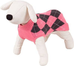 Sweterek dla psa Happet romby róż XL-40cm