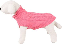 Sweterek dla psa Happet warkocz róż L-35cm